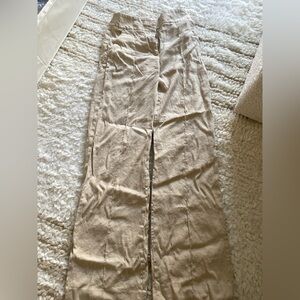 Veronica Beard Beige linen trouser